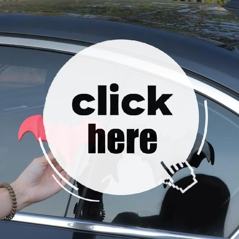 

1 шт., наклейка на кузов автомобиля, авто 3D декор, модификация хвоста, без дырокола, летучая мышь, декоративная наклейка на крышу, маленький хвост, автомобильные наклейки на Хэллоуин