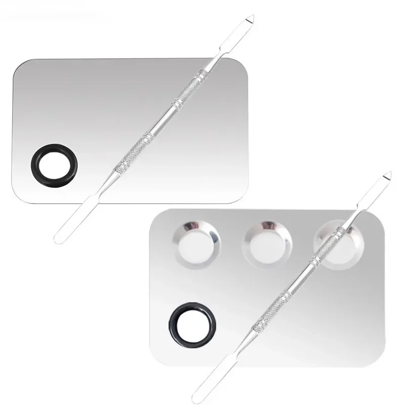 DX01/Palette/A1PQ6-Paleta per fondotinta liquido facile da usare Trucco per unghie Coltello per accordatura Stick portatile con foro Truccatore