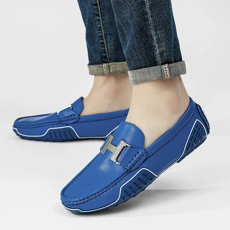 Dou dou Schuhe neue atmungsaktive trend ige lässige Lederschuhe britisch ein Schritt Fahrkomfort große Herren schuhe Trend