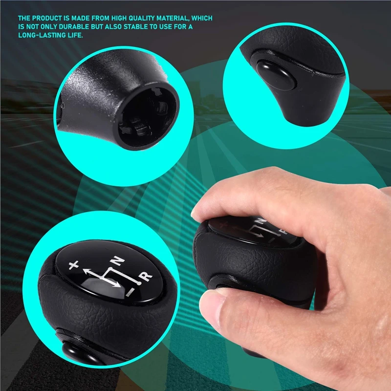 Auto Parts Leather Automatic Gear Shift Knob Lever Shifter For Mercedes Benz Smart Fortwo Roadster 450 451 Brabus Fortwo