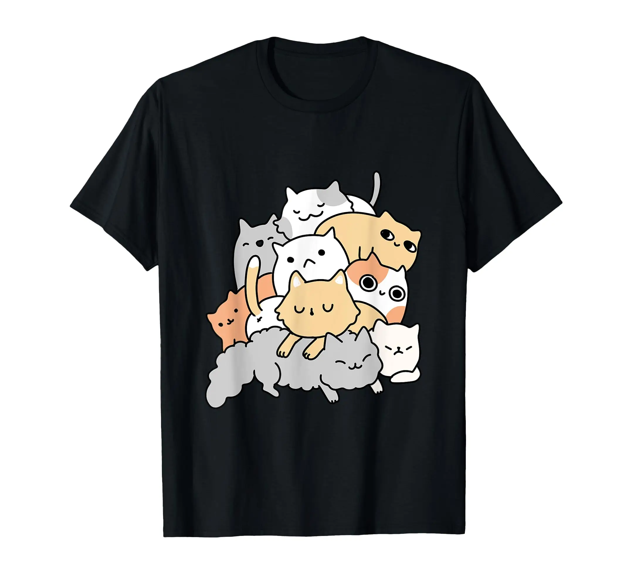 

Hot-Selling Kawaii Cat Mountain Anime Gifts T-Shirt Vintage Retro Leisure Men Women Tee Daily Soft Unisex