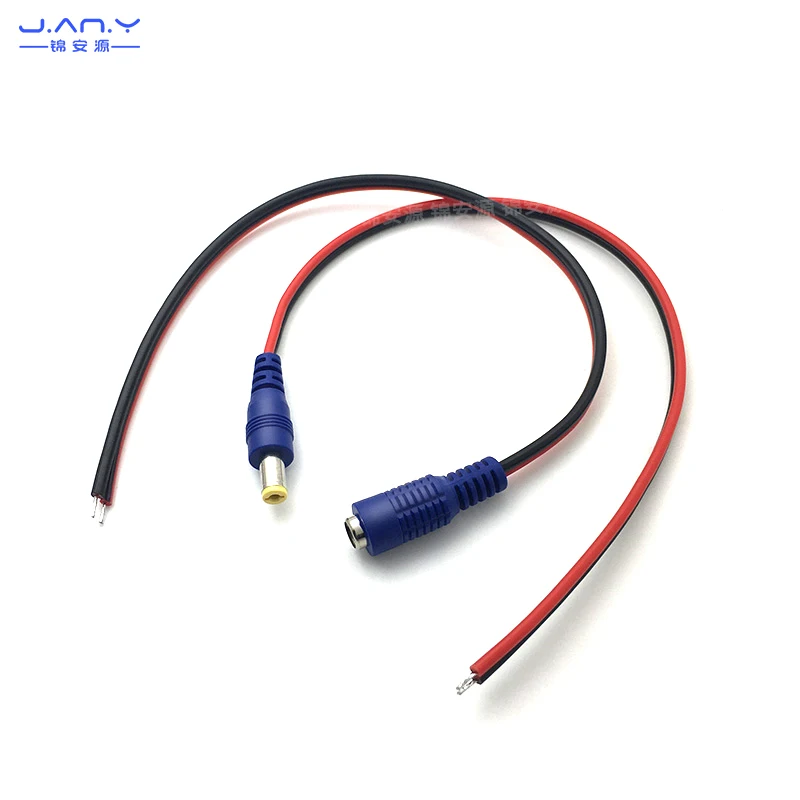 Environment-friendly Blue dc Red and black Male/Female plug cable Monitoring 12V DC pure copper single-head 5.5*2.1 power cable