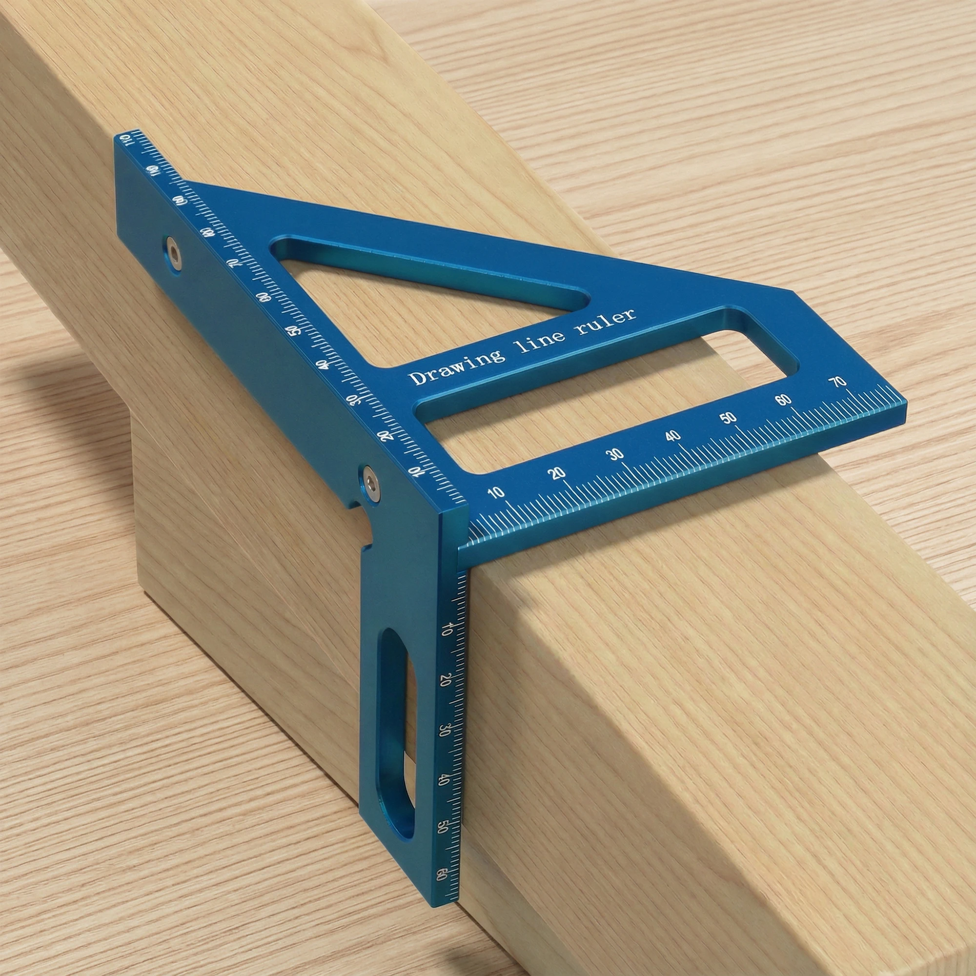 Aluminum Alloy Woodworking Ruler Triangle Square 45 90 Degree Multi-Angle Layout Protractor Engineer Carpenter Measuring Tool