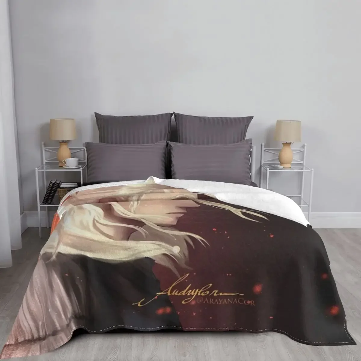 Daemon Targaryen Flannel Fleece Throws Blanket Sofa Winter Warm Bedding House Of Drgon Blanket Thin Quilts Office Nap Blankets