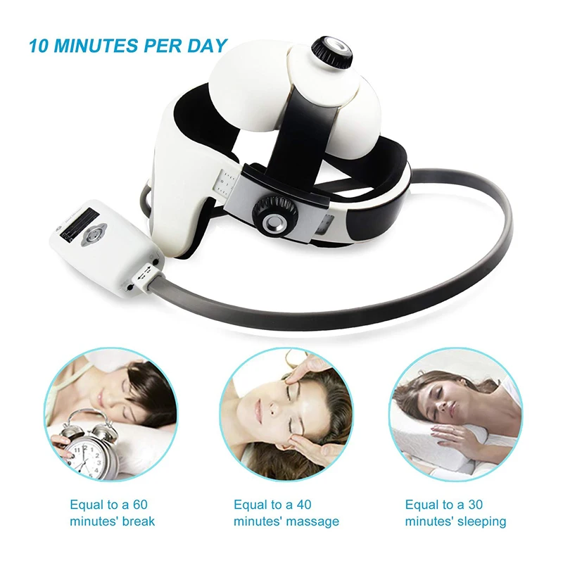 Electric Head Massager Multifunctional Heating Air Helmet with Soothing Music Air Pressure To Relax and Relieve The Headache - Image 5