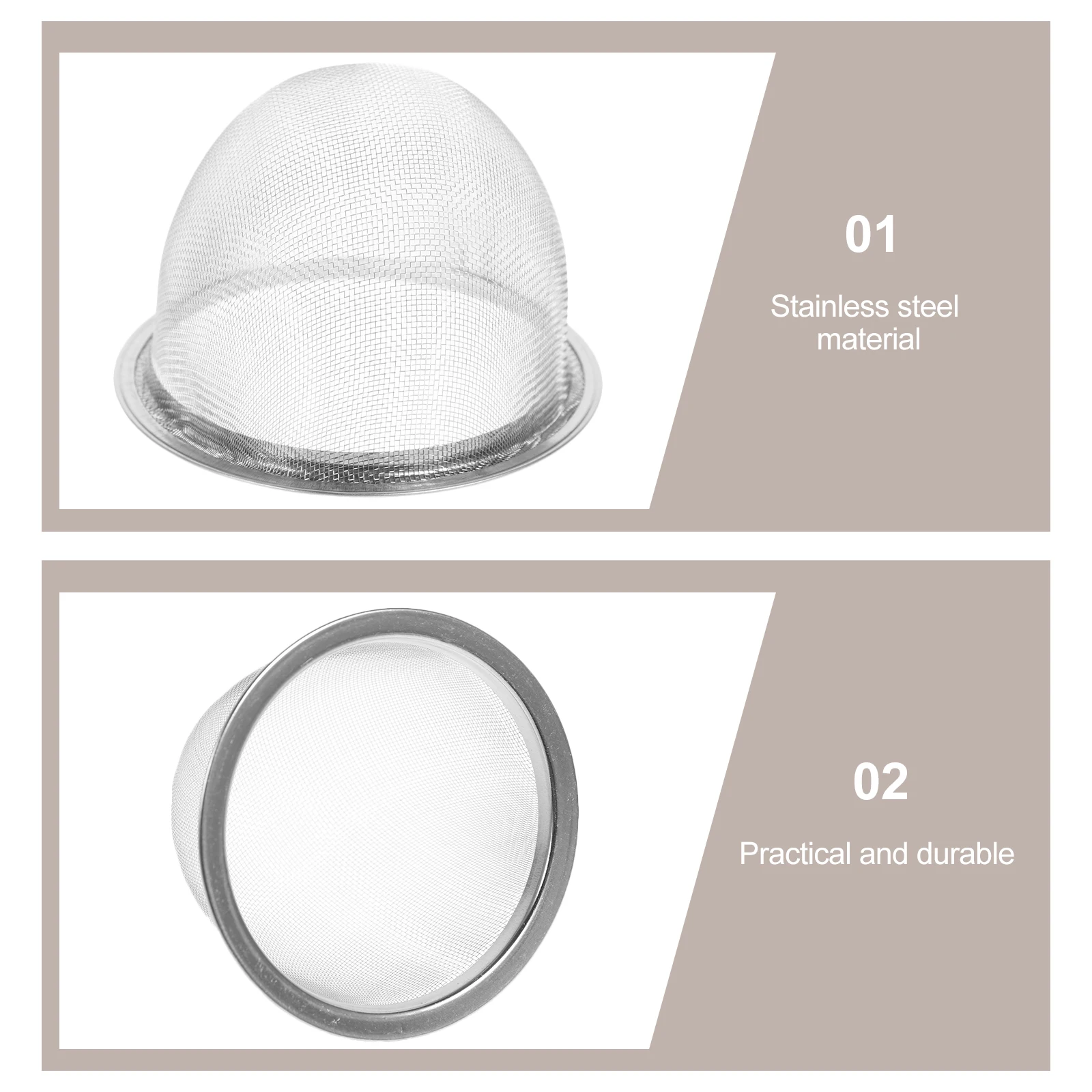 

8pcs Stainless Steel Filters: Fine Mesh Strainer Teapots Reusable Loose 7.2Cm X 5Cm Metal Strainer For Loose Leaf Herbs Spices