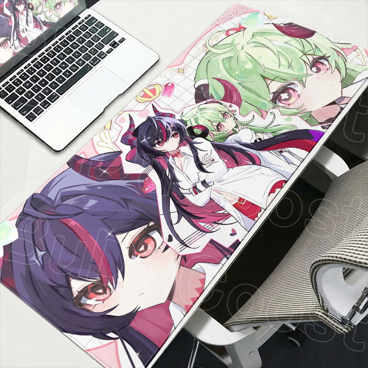 Neverness to Everness Shinku Mouse Pad XXL Large Computer Gamer Keyboard Carpet with Suture Edge, Cute Anime Girl Rubber Deskmat