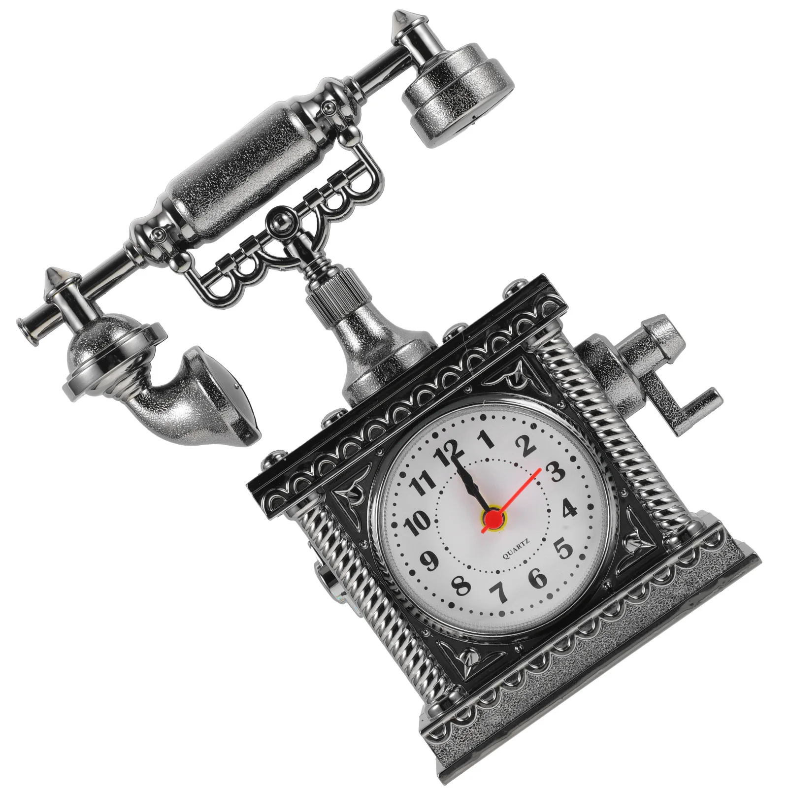 Retro Telephone Clock Vintage Telephone Abs Phone Decor Simulation For Home Office Decoration Small Craft