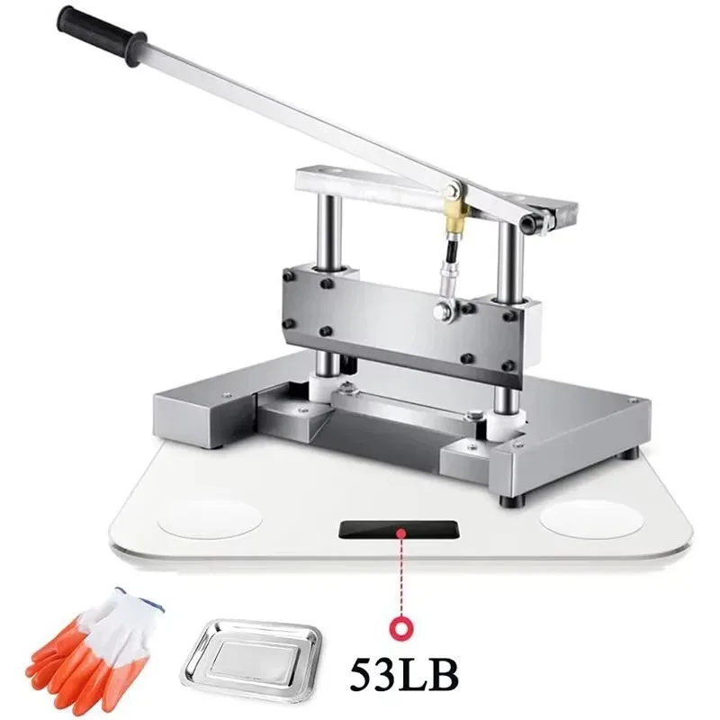 Commercial Manual Pork Rib Cutting Machine for Chicken Duck Fish Rabbit Goose Turkey - Kitchen Equipment Saw Cutting Tool