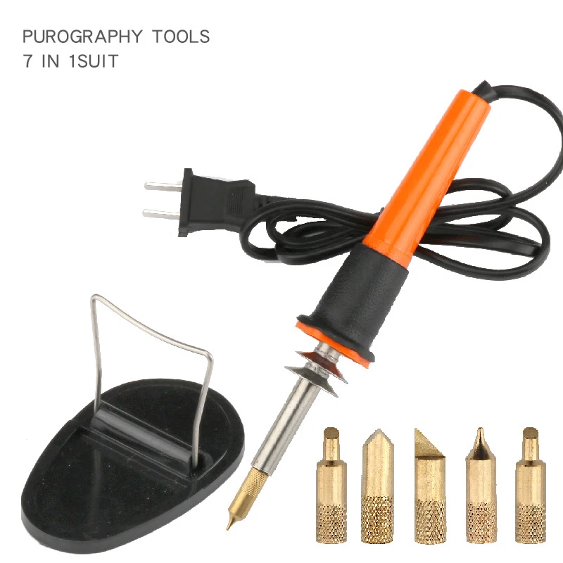 

7-in-1 Set of Carving and Painting Soldering Iron Tools, Woodworking Carving Soldering Iron Hot Stamping and Painting Soldering