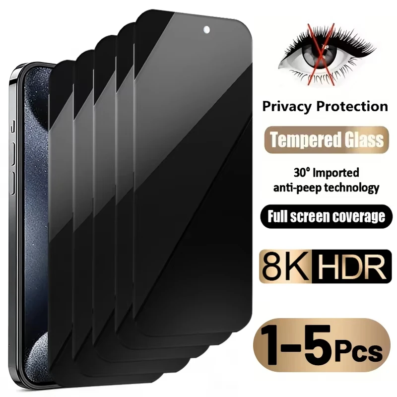 1-5PCS Anti-Spy Tempered Glass For Samsung S25 Ultra S26 S24 Plus S23 S22 S21 S20 Note 20 M54 M42 M32 M21 M14 Screen Protector