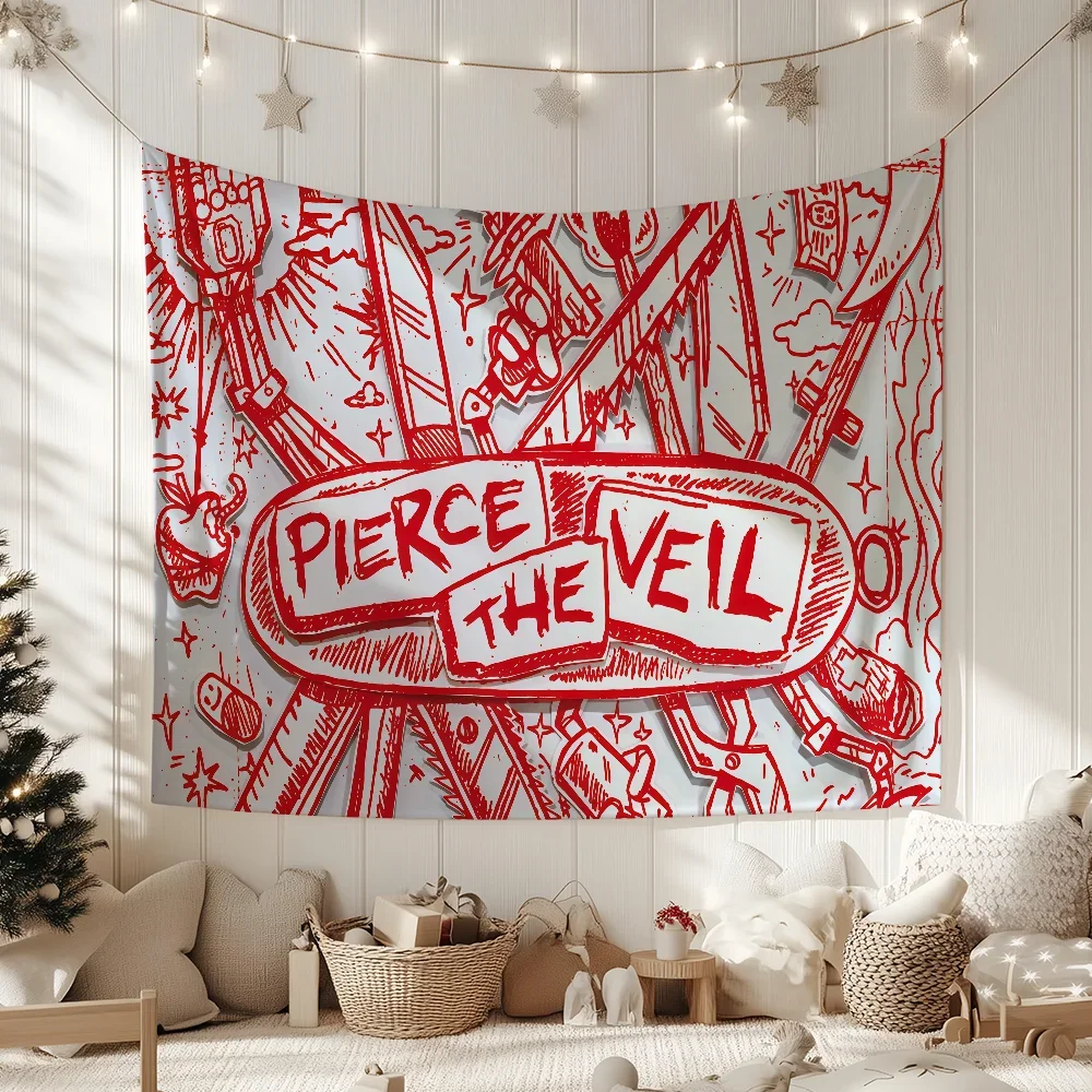 Band P-Pierce T-The V-Veil-S flag For Garden Party Living Room Home Wall Decor Banner Bedroom Outdoor Tapestry