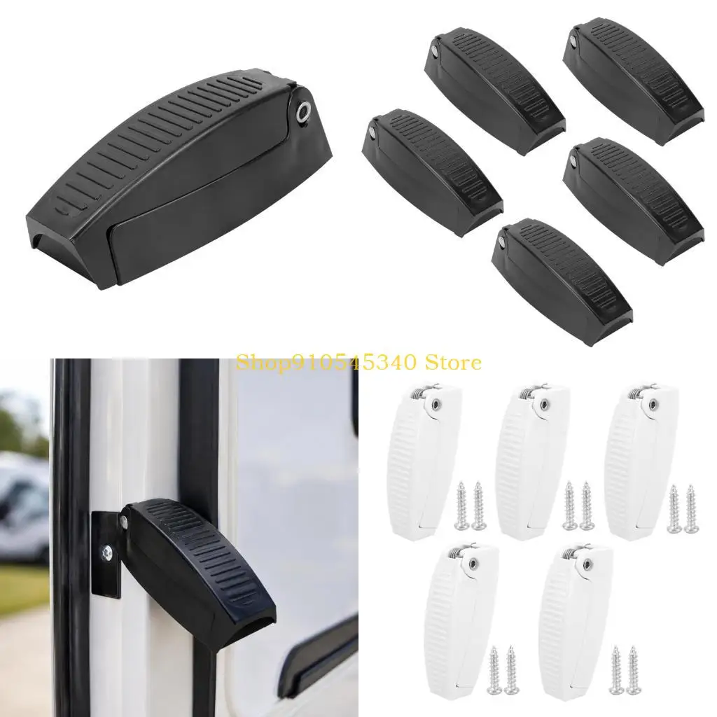 U2JA Baggage Door Retainer Holder Set 5 Pack Replacement Hold Open Clip with 10 Screws for Trailer Motor Home Storage Doors