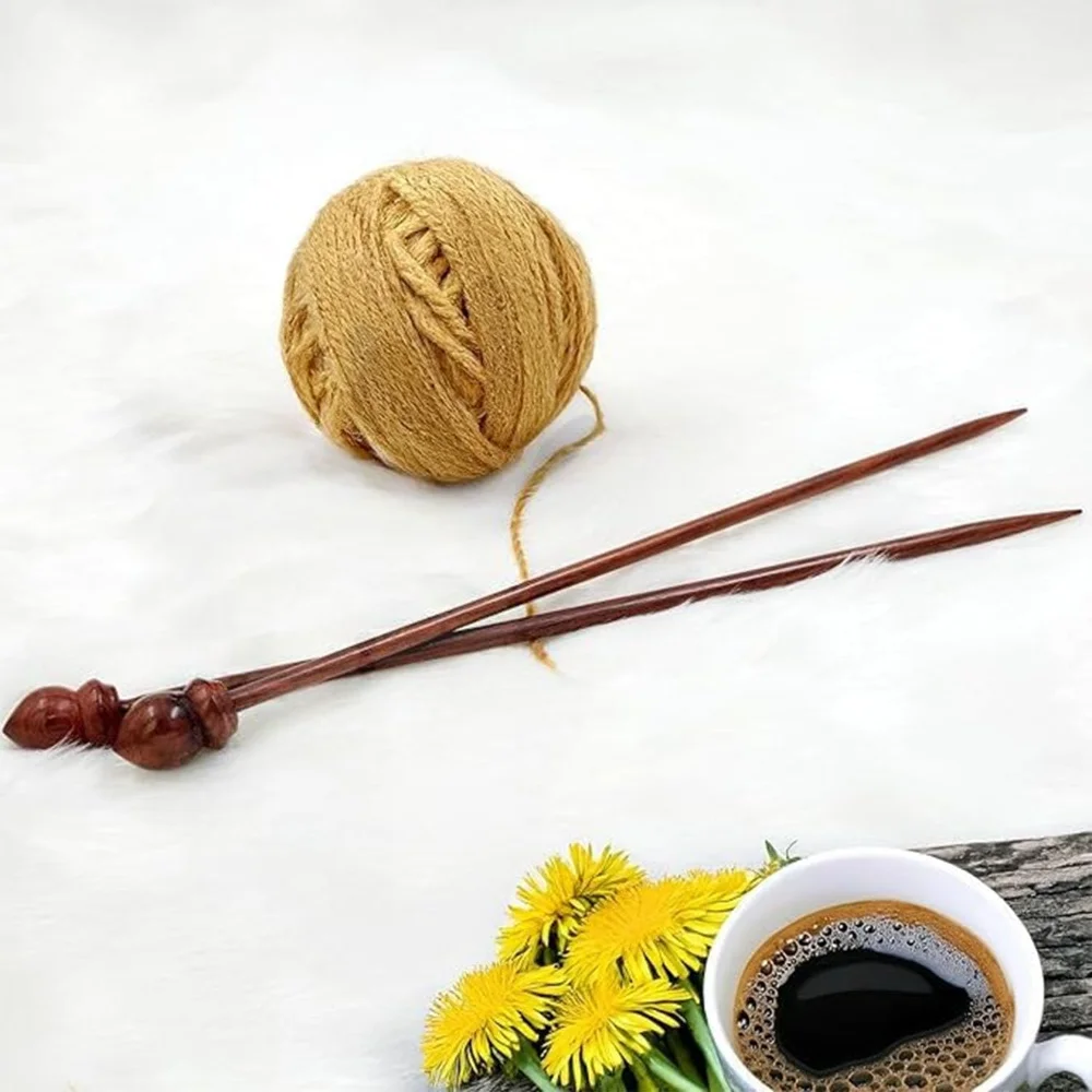 

Вязальные спицы из палисандра и клена, размер США 8, пара премиум-класса для рукоделия