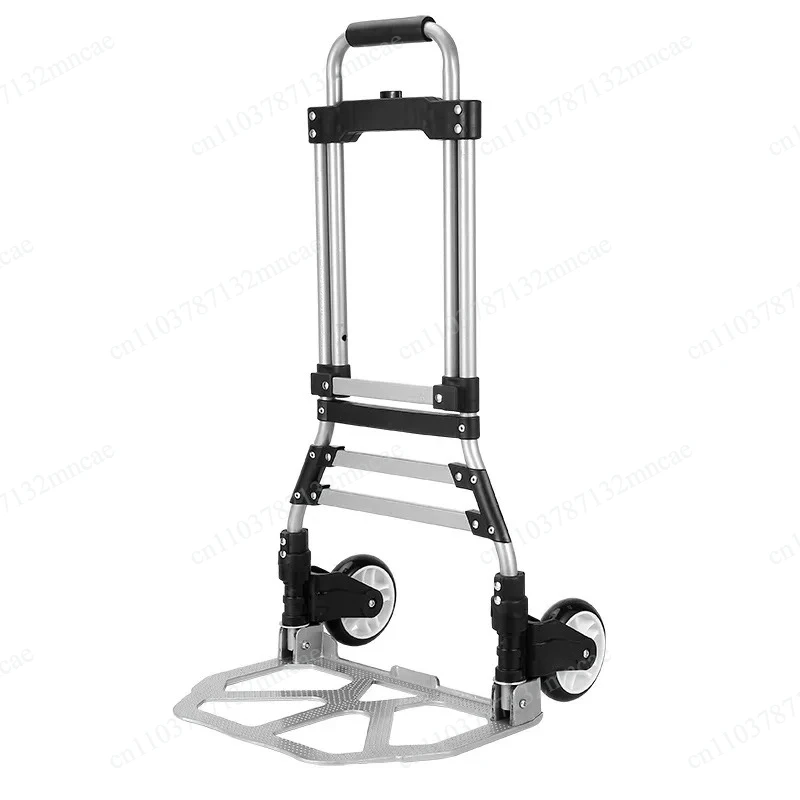 Load Capacity 90KG Car Mounted Handcart Foldable Trolley Climbing Stairs Cart Upstairs Cargo Transport Folded Trolley with Wheel