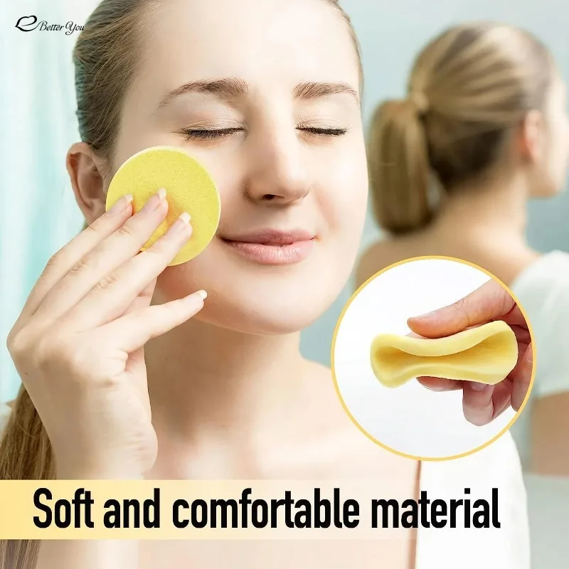 12Pcs/bag Compressed Facial Cleansing Sponge 4 Color Round Wash Face Sponges for Women Compress Exfoliating Removal Sponge