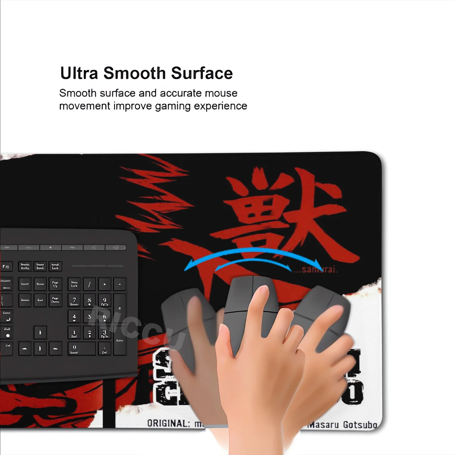 HD لعبة اليابان الساموراي تشامبلو ماوس الوسادة لوحة المفاتيح كاواي المطاط عدم الانزلاق توسيع حصيرة مكتبية XXL 300X600MM ملحقات الكمبيوتر لوحة الماوس