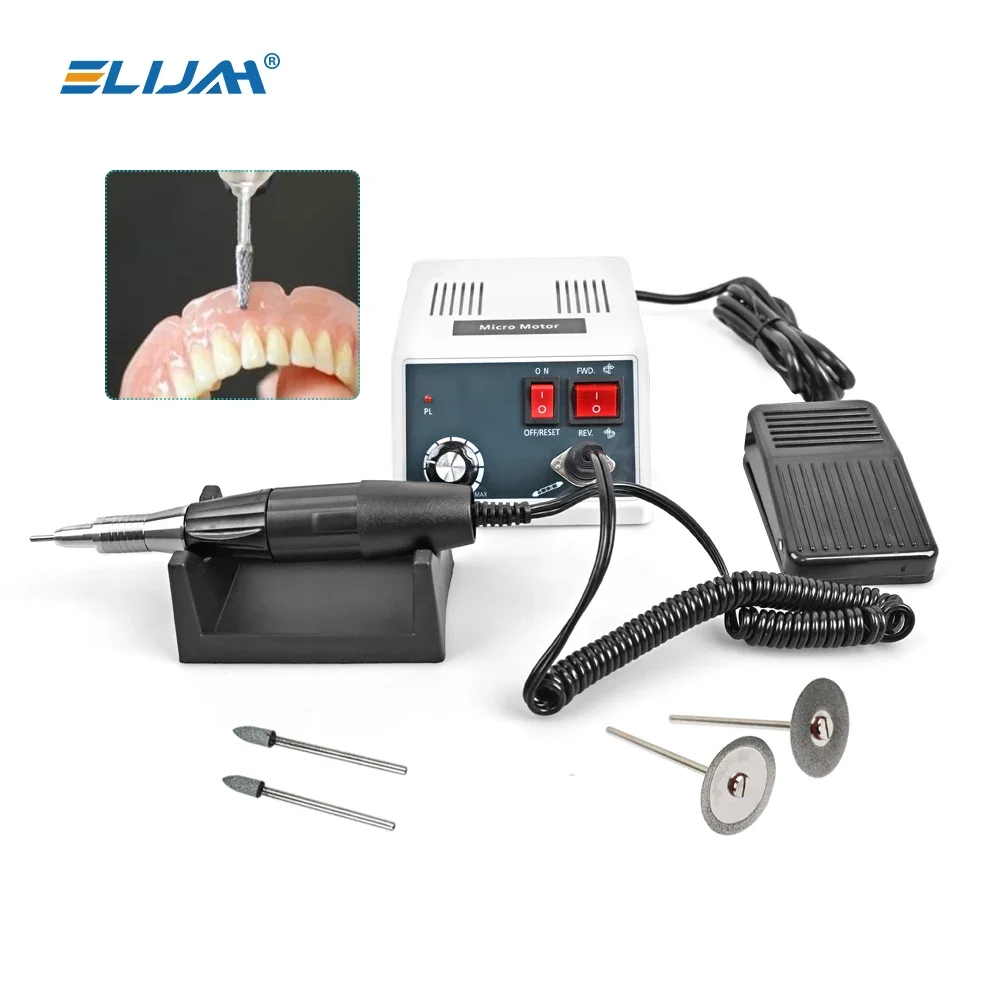 ELIJAH 35000 RPM Polishing Machine E-Type Micromotor For Denture Polish Equipment Dental Handle Grinder Manicure Tool