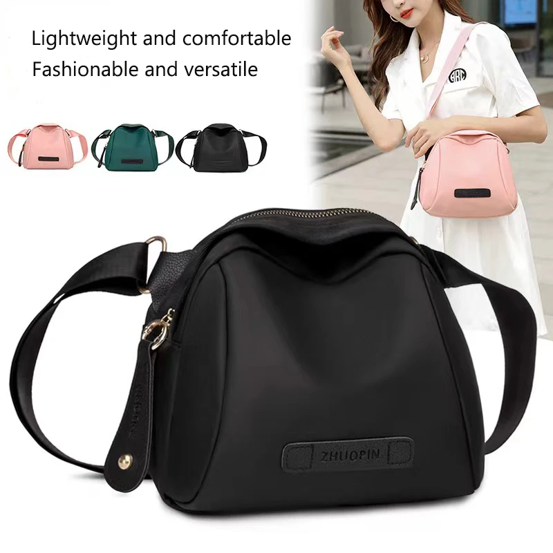 Waterproof Shell Crossbody Bag for Women Nylon Small Shoulder Bag Trendy Phone Purse Handbags with Wide Adjustable Strap