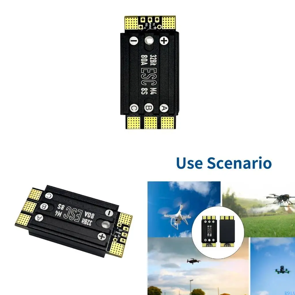 

R91A 80A Высокий ток ESC для гонок FPV Racing 3-8S Совместимый с входом дизайн