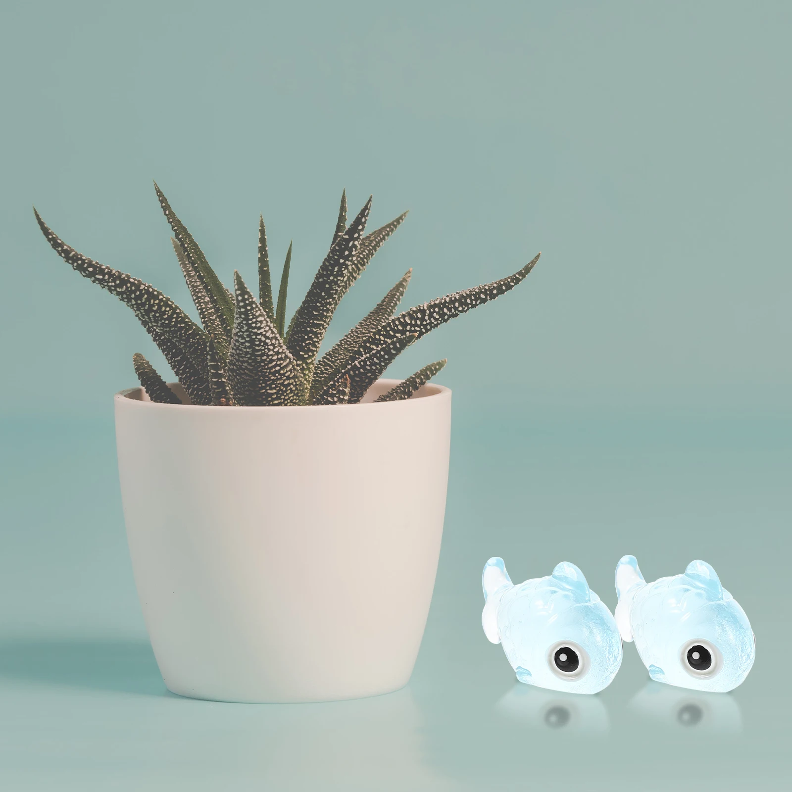 

12pcs Luminous Miniature Resin Garden Decoration Tiny For Succulent Micro Landscape Moss Potted Plants Craft Ornaments Fish