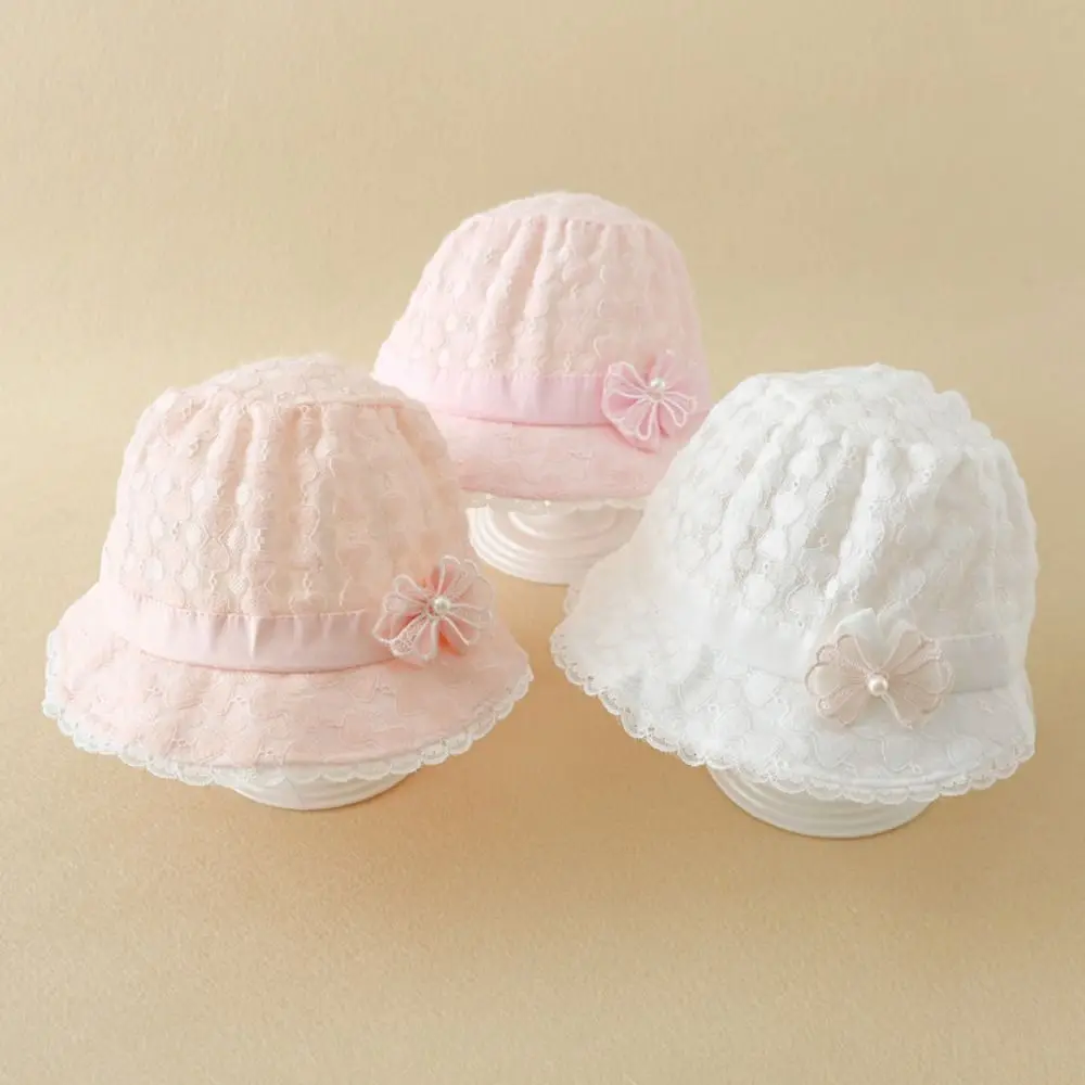 

Fashion Lace Ruffle Sun Hat Cotton Soft Princess Hat Adjustable Beanies Bonnet Toddler