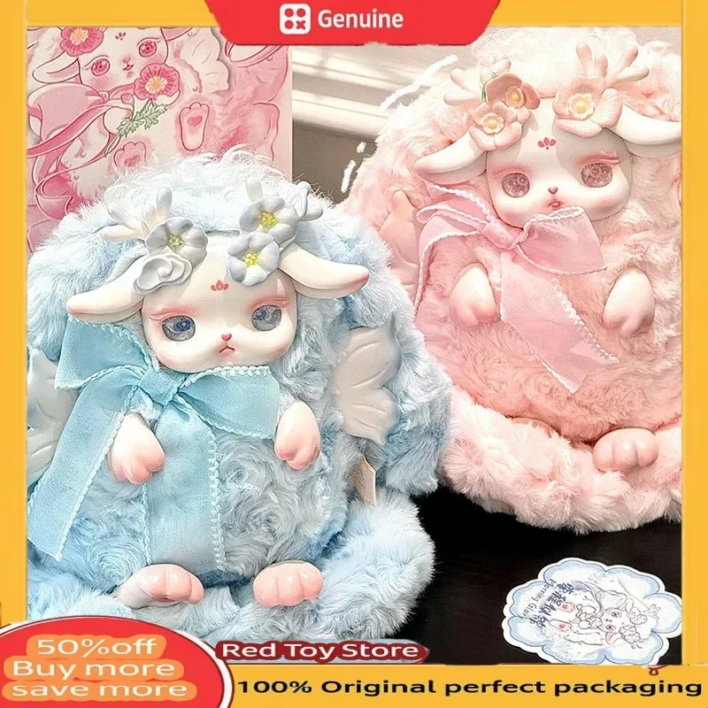 Oryginalne figurki Loloan Blooming Deer Series Blind Box, urocze figurki kolekcjonerskie, model lalki, dekoracja z kreskówek, prezent urodzinowy dla dzieci.