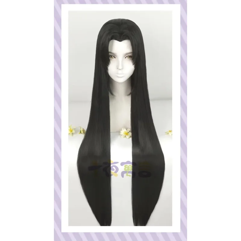 Sephiroth preto prata longa reta sintética resistência ao calor perucas cosplay traje + peruca grátis capx; 4'b,5;y,8