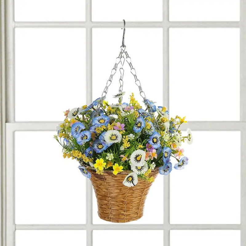 

Artificial Hanging Flower Artificial Flower Wall Basket Hanging Flower Fake For Wedding Outdoor Home Party Decoration