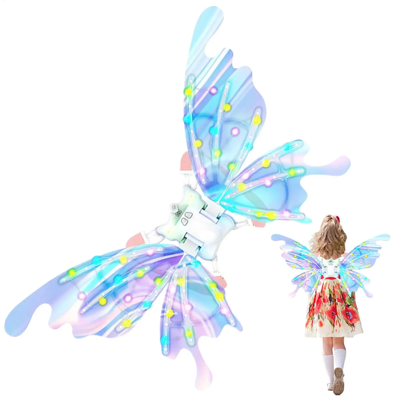 

Светодиодные крылья бабочки 67x36 см с подсветкой, электрические светящиеся крылья для девочек, костюм для Хэллоуина, Рождества, вечеринок, косплея, реквизит для нарядов