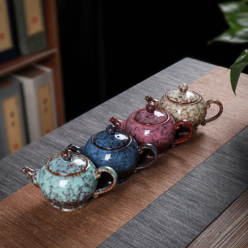 Kiln Ceramic Teapot Large Capacity 280ml Tea Cup Single Tea Pot Arge Chinese Kungfu Teapot Tea Maker Household Kung Fu Tea Set