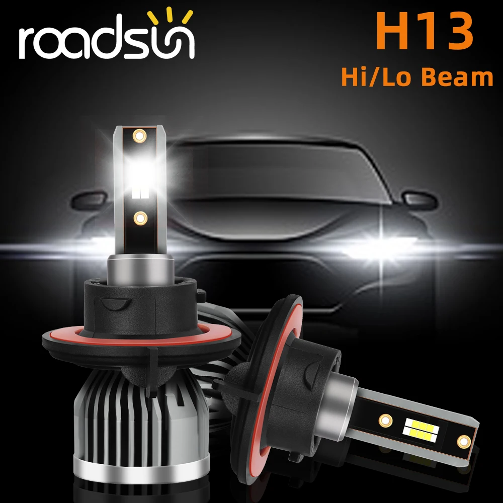 

Roadsun H13/9008 LED Headlight Bulbs Super Bright LED Conversion Kit For Chevrolet Jeep Ford NISSAN KIA Hummer GMC DODGE Mini