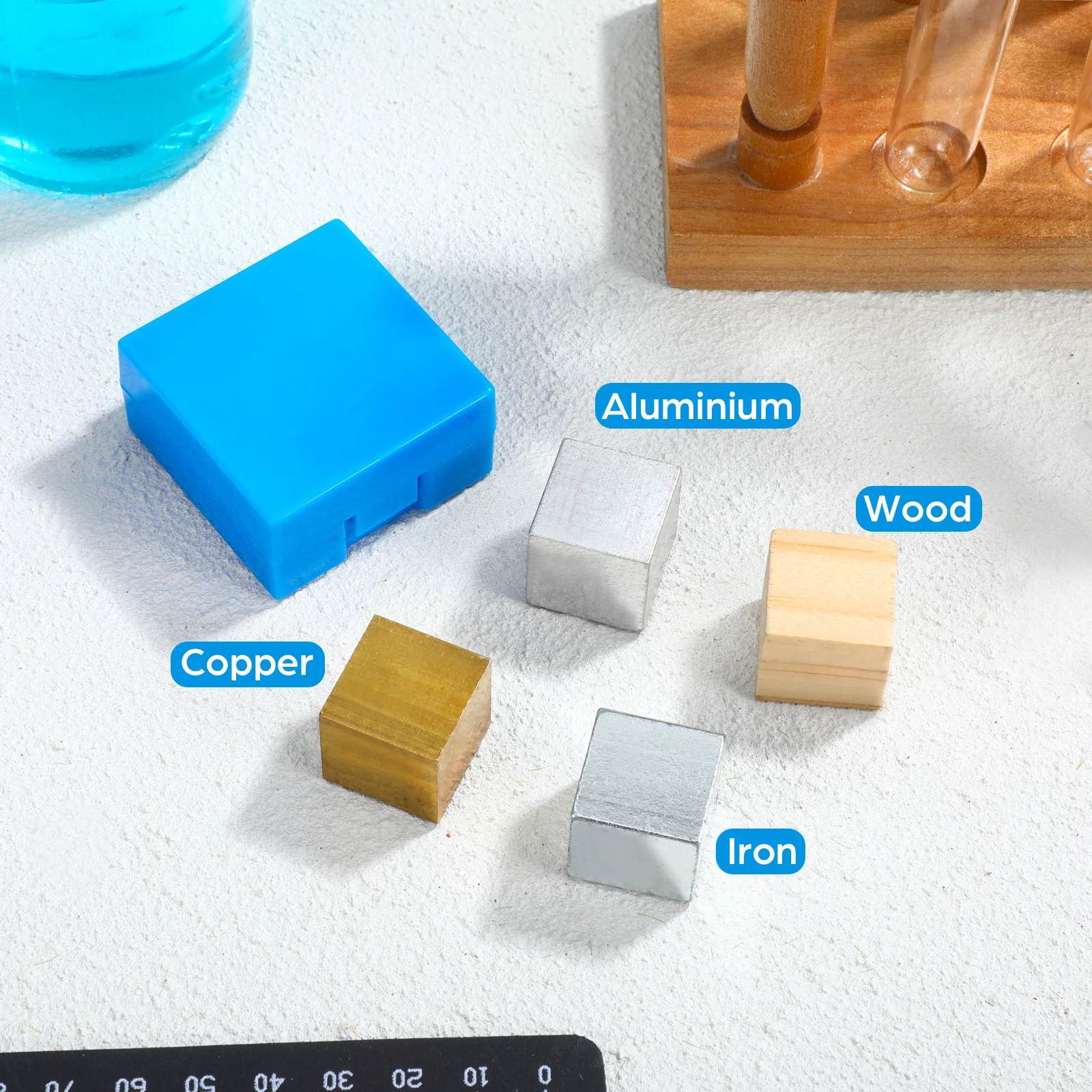 مجموعة مكعبات الكثافة مكونة من 4 قطع مكعبات كثافة مصقولة احترافية لتعليم الهوايات مجموعة عرض هدية جودة موثوقة #6