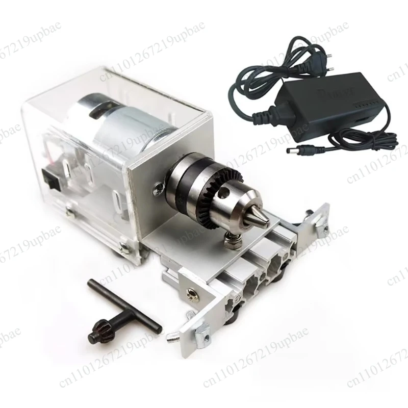 Micro Woodworking Lathe Auxiliary Motor, 1.5-10MM B12 Chuck, Suitable for Buddha Bead Making Machine & Hole Puncher