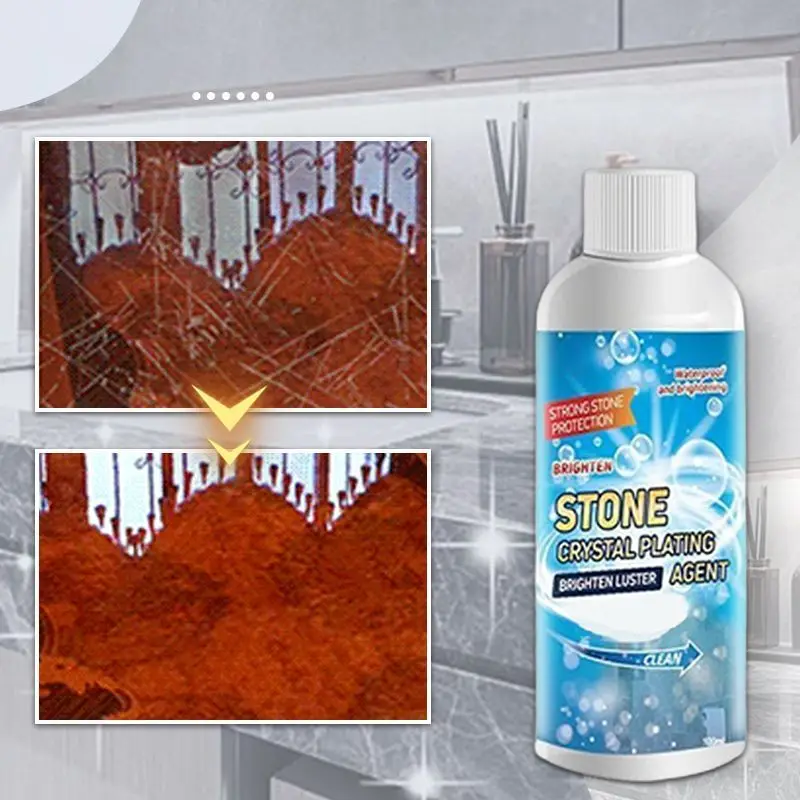 Stonework Polishing Coating Agent Stone Crystal Plating Agent Cleaner Sealer Repair of Scratches Kitchen Tile Countertops Marble