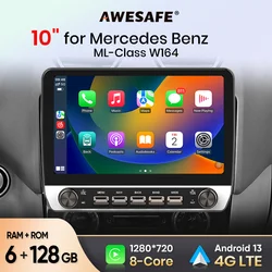 Awesafe Auto Radio Voor Mercedes Benz M-Klasse W164 Gl-Klasse X164 Ml Gl Draadloze Carplay Android Auto Stereo Knoppen Multimedia Gps