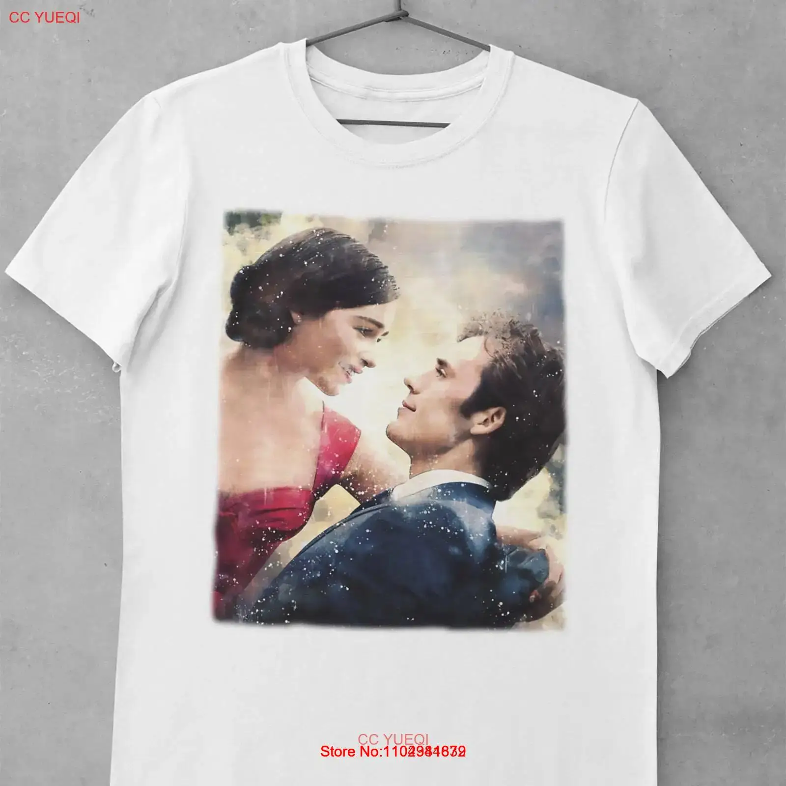 Vintage Retro Me before you Emilia Clarke Sam Claflin movie fan art Unisex Tee S