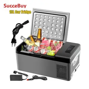 SucceBuy 15L Freezer Mobil Portabel Kulkas Kecil 12V / 24V Pendingin Kompresor Kulkas Mini untuk Aktivitas Luar Ruangan Bepergian 10 kulkas bar penjualan terbaik - №