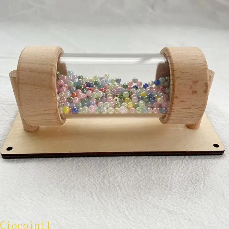 Y1UB 목재 레인 메이커 튜브 레인 스틱 장난감 어린이 음악 학습을위한 청각 개발 및 집중력