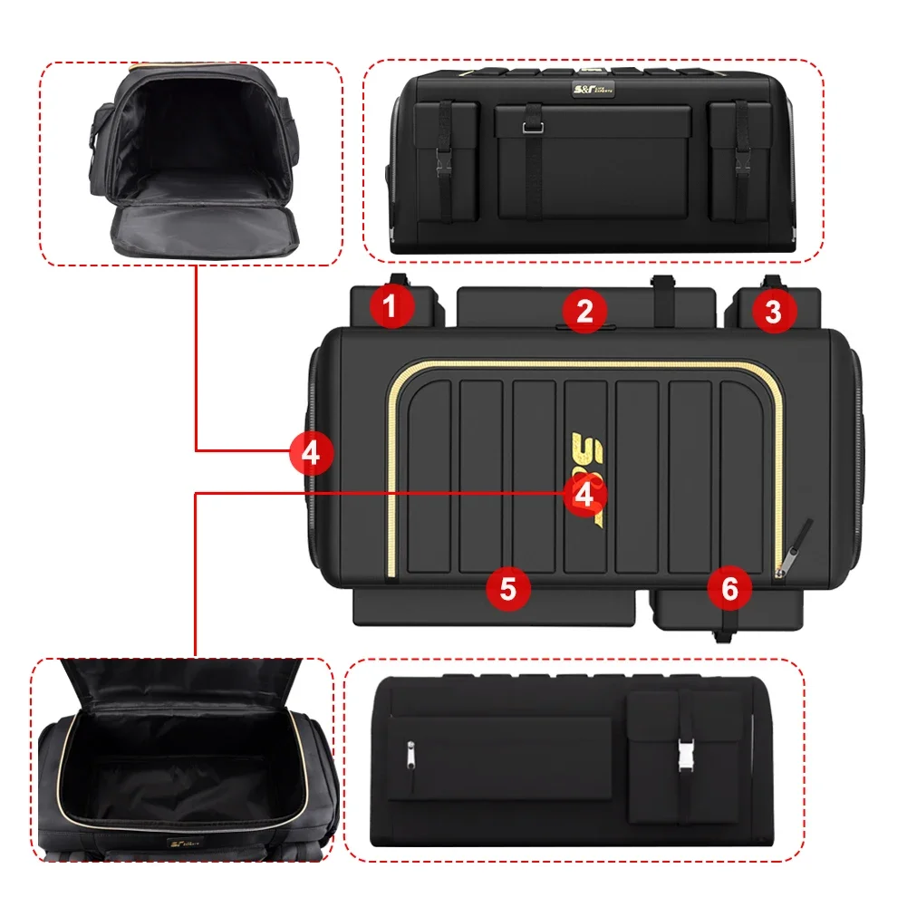 Organizator bagażnika samochodowego schowek z tkaniny Oxford składane kieszenie bagażnik wodoodporne do pojazdu Sedan 30L/40L/50L/60L/70L