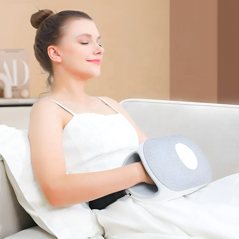 Electric Belly Massager, ABS Silicone Kneading Massage Machine, USB Rechargeable Vibration Abdominal Hand Stomach Massage Belt