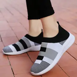 Women Sneakers Walking Shoe Woman Lightweight Loafers Tennis Casual Ladies Fashion Slip on Sock Vulcanized Shoes mesh 2022