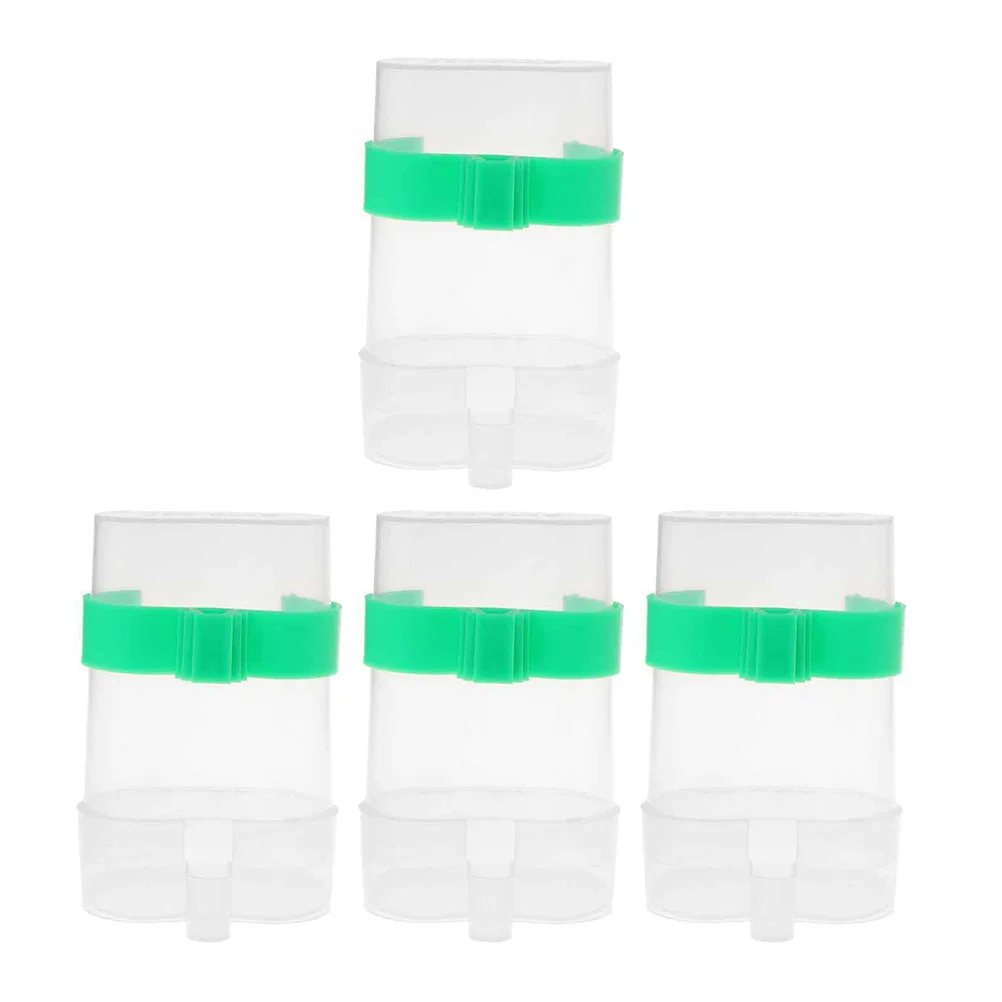 

4Pcs Automatic Parrot Water Feeder Durable Plastic Bird Cage Drinking Bottle Practical Pet Drinking Holder Accessories
