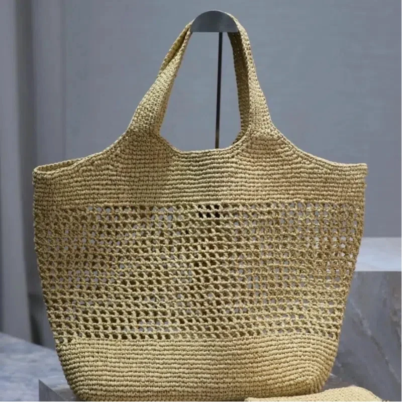 

Luxury Brand Woven Bag 2025 New Summer Simple Fashion Hollow Versatile Beach Vacation Handmade Straw Tote Underarm Shoulder Bag