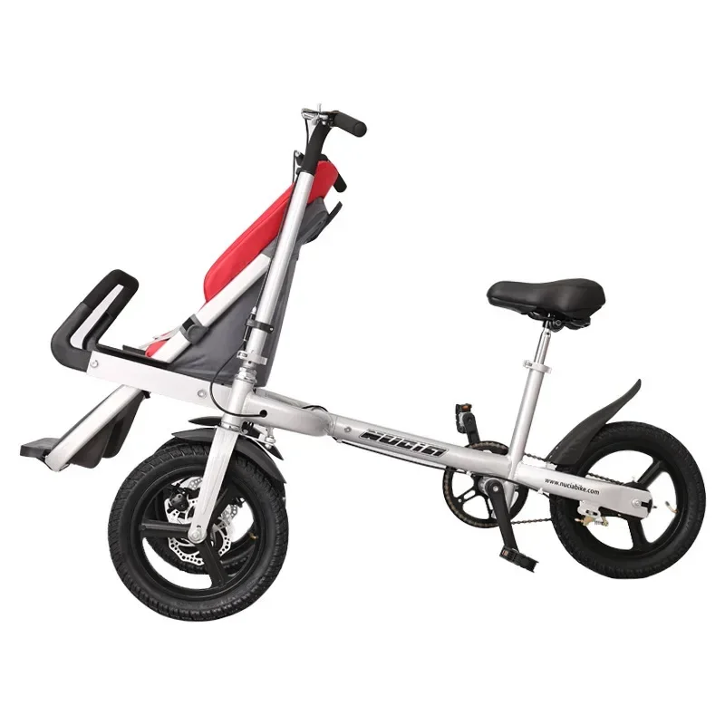 taga bike for baby and mother Parent Child Bicycle Reverse Mount  Folding High Landscape Three Wheel Parenting Stroller