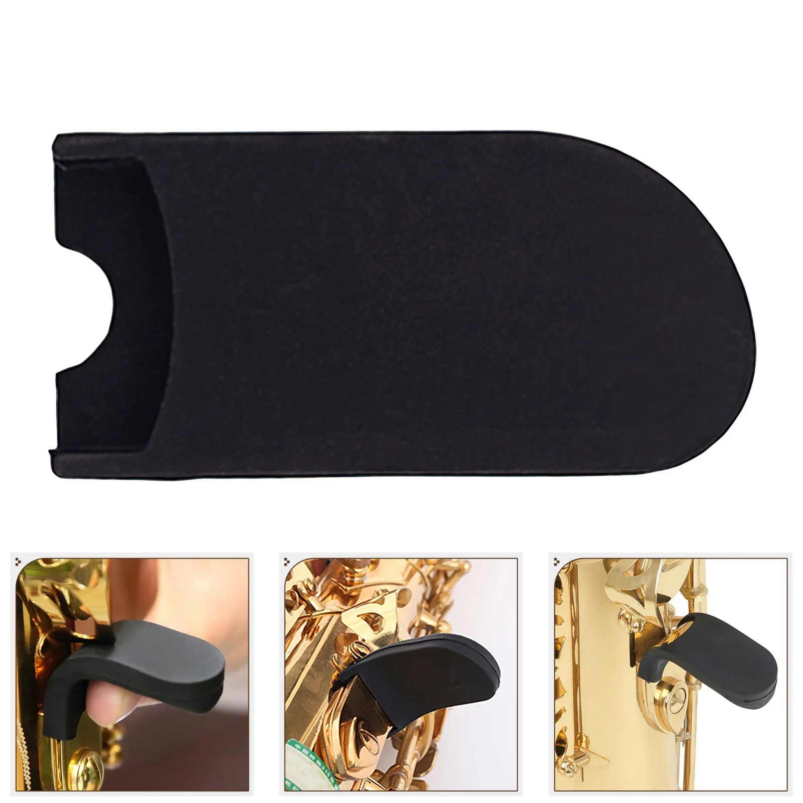 

Comfortable Saxophone Thumb Rest Black Ergonomic Design Finger Support Accessory Ideal Gift for Saxophone Lovers Fine