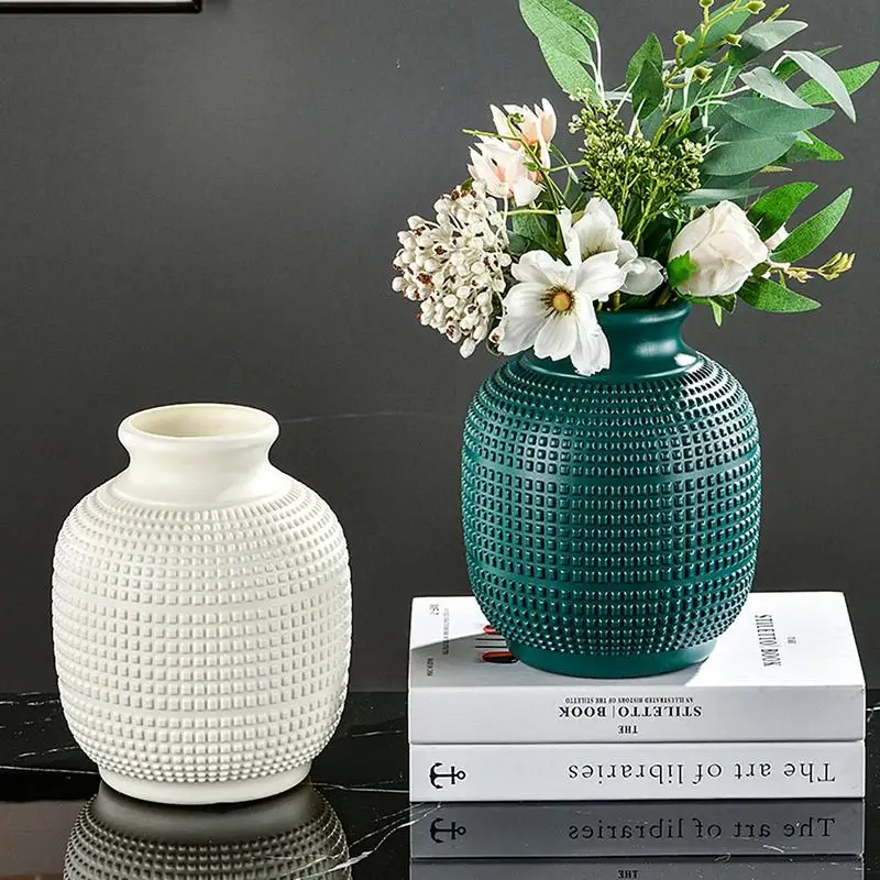 Nachahmung Keramik Vase Moderne Herzstück Blumenvase Unzerbrechliche Blumenvase Für Wohnkultur Wohnzimmer Mittelstücke Und