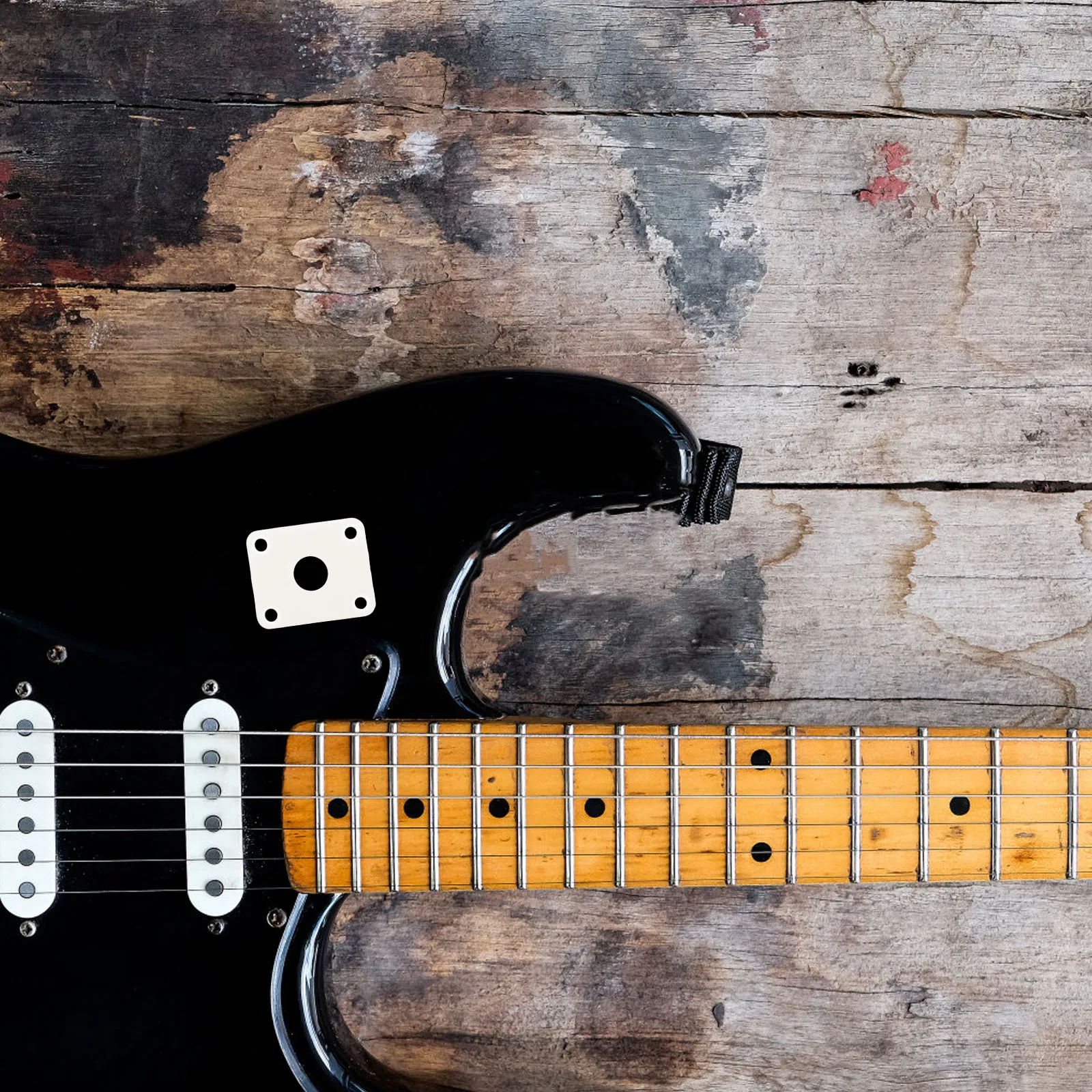 البلاستيك الغيتار جاك لوحة أجزاء الغيتار الكهربائي غطاء مستطيل سهلة التركيب حماية ضد الضرر باس جاك درع #1