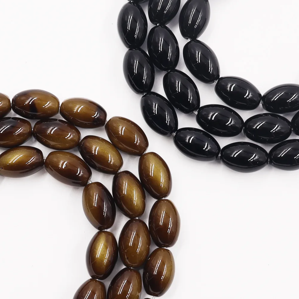 10x15 Meter Bead Black Brown Beautiful Hole Semi-finished Glass Bead Loose Bead Bracelet Accessories