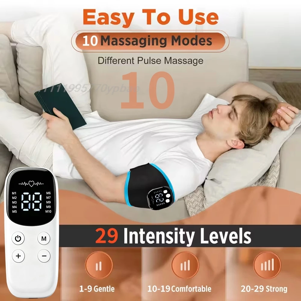 Wearable EMS Arm Massager Wrist Muscle Stimulator TENS Pulse Therapy Band With Remote Control For Pain Relief Rechargeable